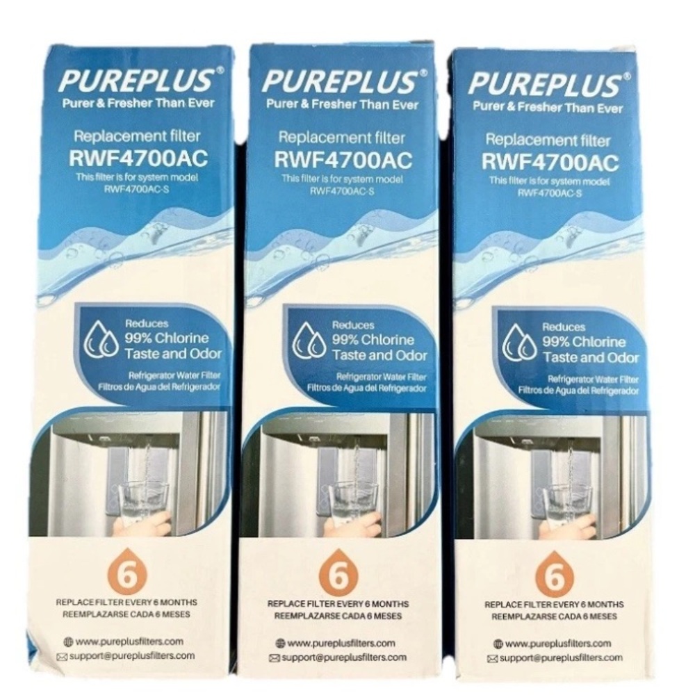 💜Bundle 3Ice Pure Plus RWF4700AC Refrigerator Water Replacement Filters Pureplus